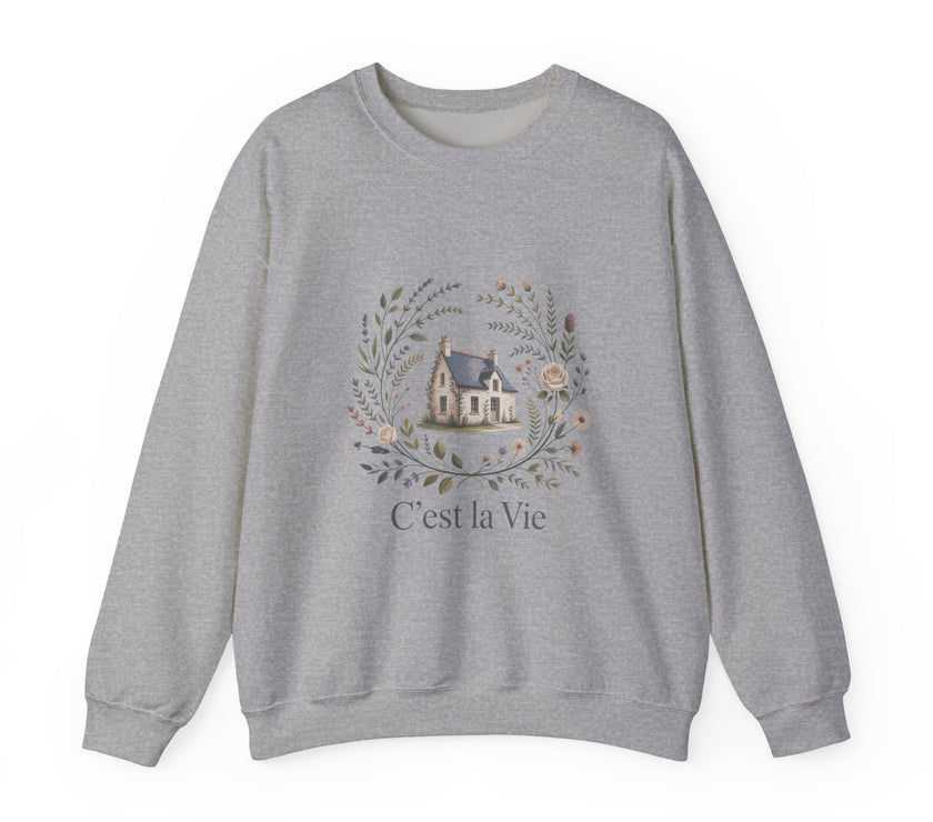 C'est La Vie Crewneck Sweatshirt - Cozy Unisex Fashion for Everyday Wear