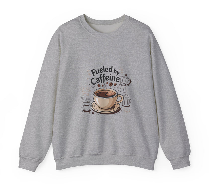 Coffee Lover's Crewneck Sweatshirt - Fueled by Caffeine