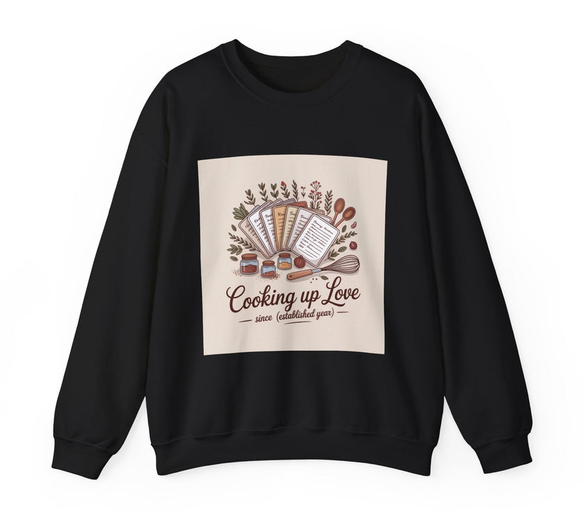 Cooking Up Love Sweatshirt | Cozy Unisex Crewneck for Food Lovers