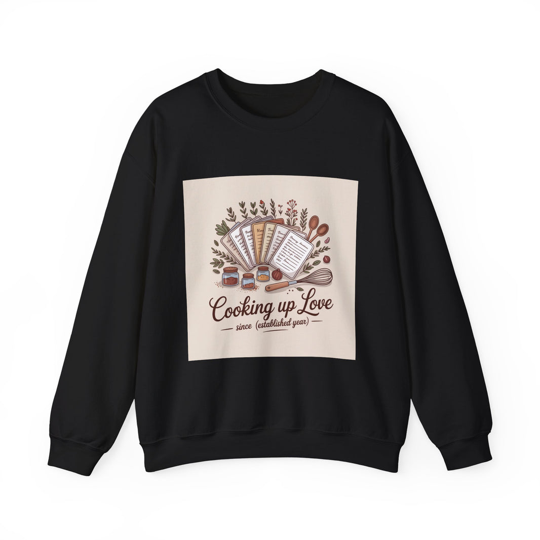 Cooking Up Love Sweatshirt | Cozy Unisex Crewneck for Food Lovers