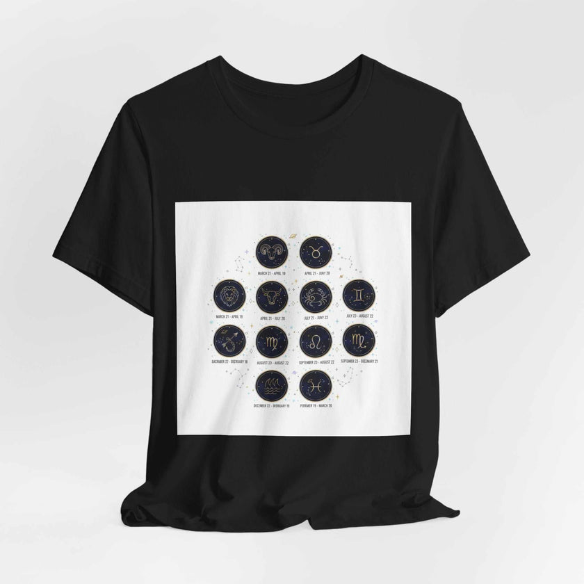 Zodiac Constellation Chart T-Shirt | Astrology Glyphs, Cosmic Map