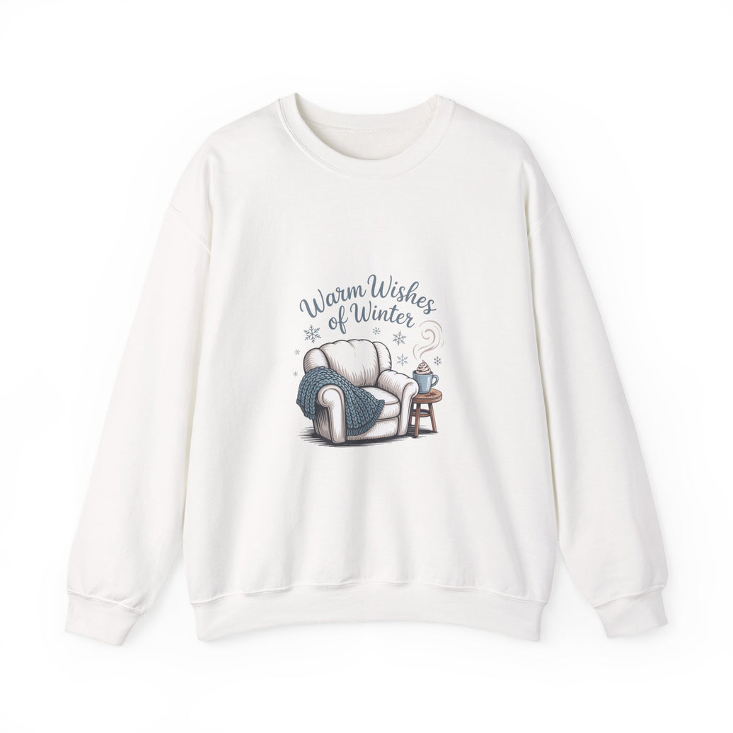 Cozy Winter Sweatshirt with 'Warm Wishes of Winter' Design
