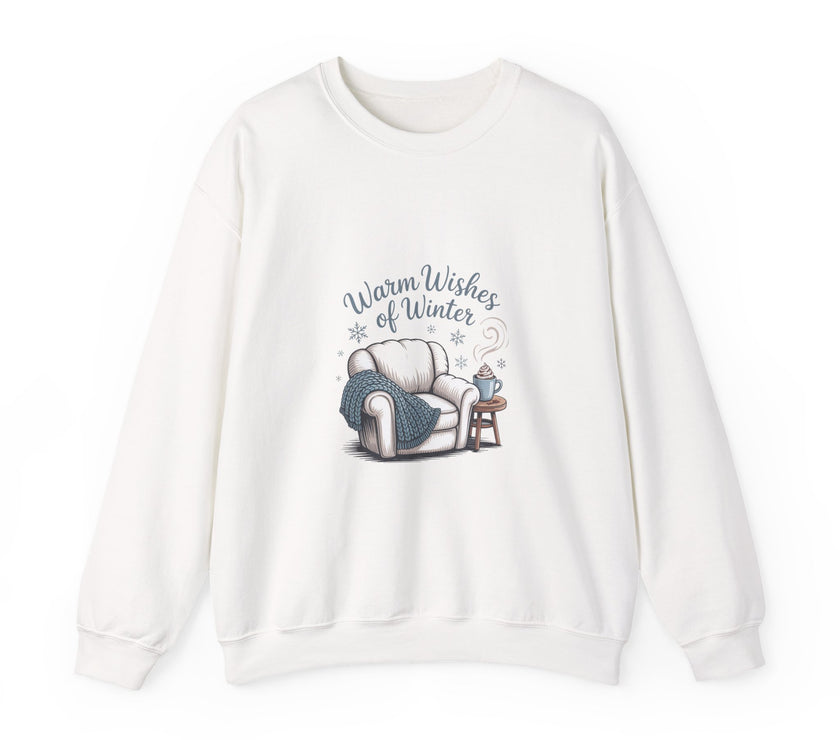 Cozy Winter Sweatshirt with 'Warm Wishes of Winter' Design