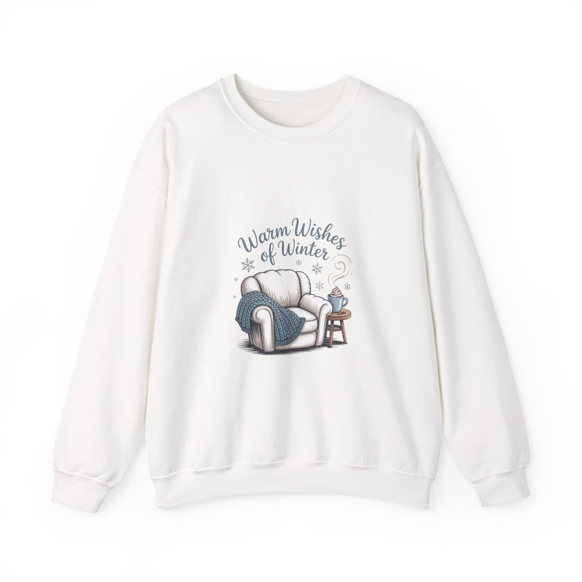 Cozy Winter Sweatshirt with 'Warm Wishes of Winter' Design