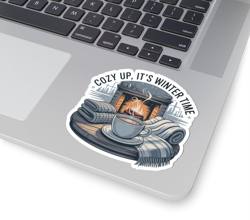 Cozy Winter Time Kiss-Cut Stickers - Perfect for Home Decor & Gifts