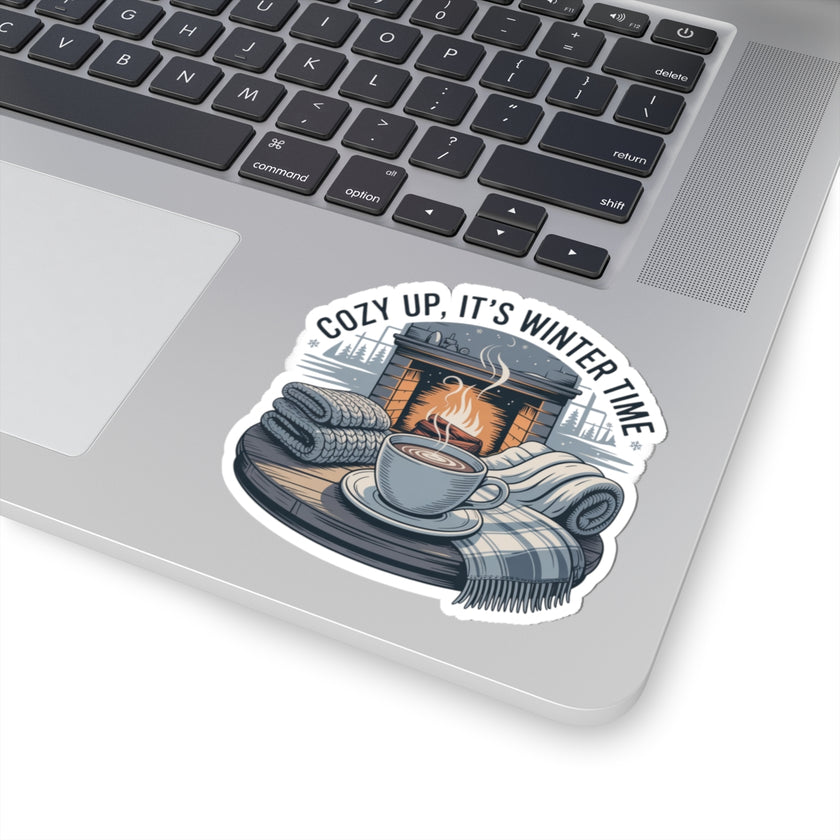 Cozy Winter Time Kiss-Cut Stickers - Perfect for Home Decor & Gifts