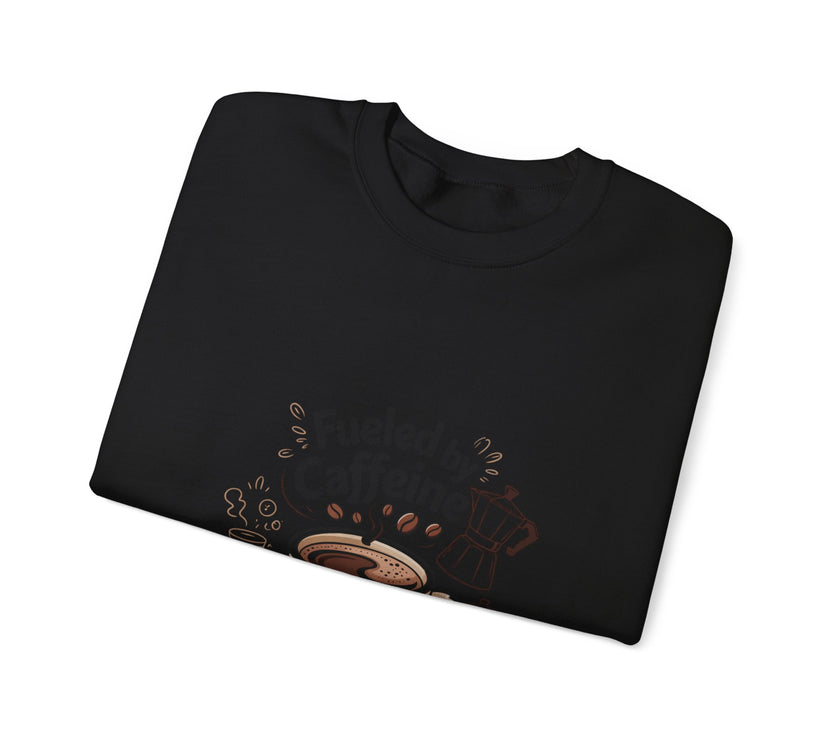 Coffee Lover's Crewneck Sweatshirt - Fueled by Caffeine