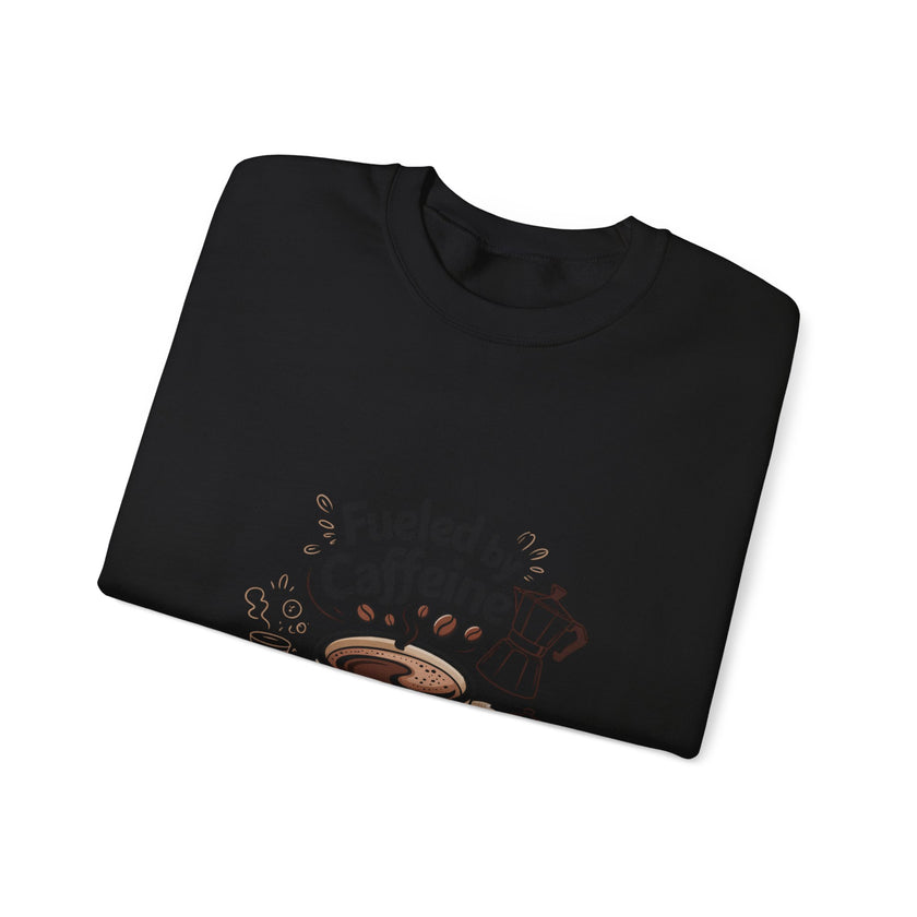Coffee Lover's Crewneck Sweatshirt - Fueled by Caffeine