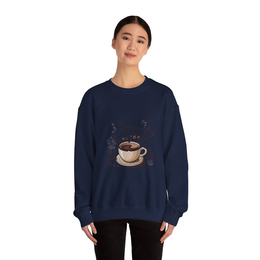 Coffee Lover's Crewneck Sweatshirt - Fueled by Caffeine