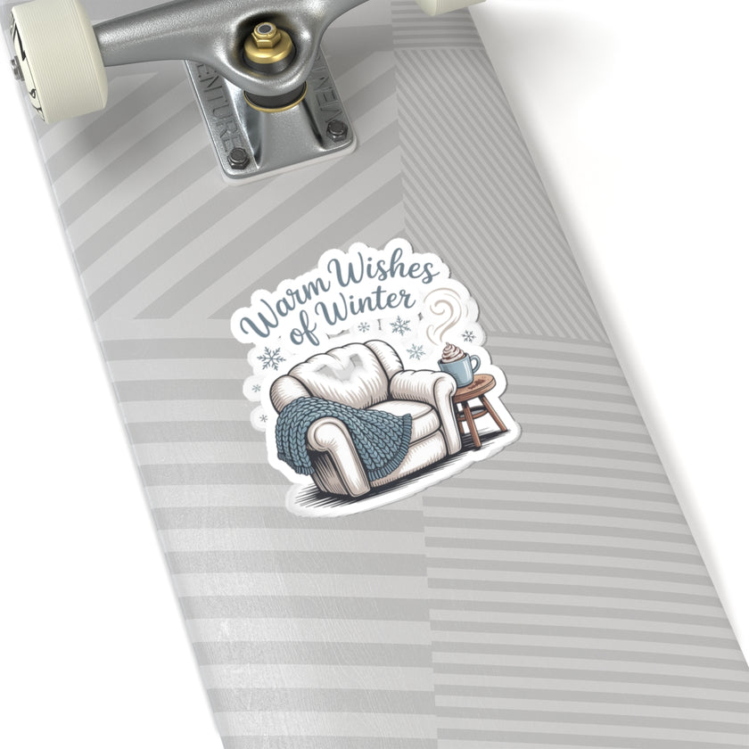 Winter Warmth Kiss-Cut Stickers - Cozy Home Decor for Holiday Spirit