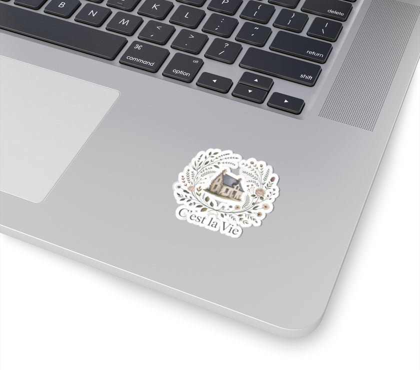 C'est la Vie Floral Kiss-Cut Stickers | Aesthetic Home Decor