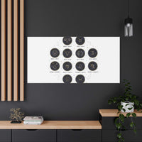 Zodiac Constellation Chart Canvas | Astrology Art Print, Metallic Galaxy