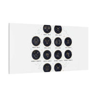 Zodiac Constellation Chart Canvas | Astrology Art Print, Metallic Galaxy