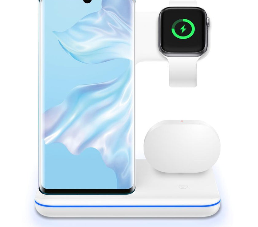 Compatible Mobile Phone Watch Earphone Wireless Charger 3 In 1 Wireless Charger Stand