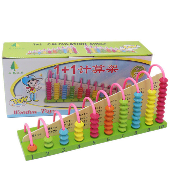 Wooden Toys Calculation Frame Mathematics Learning Early Education Puzzle