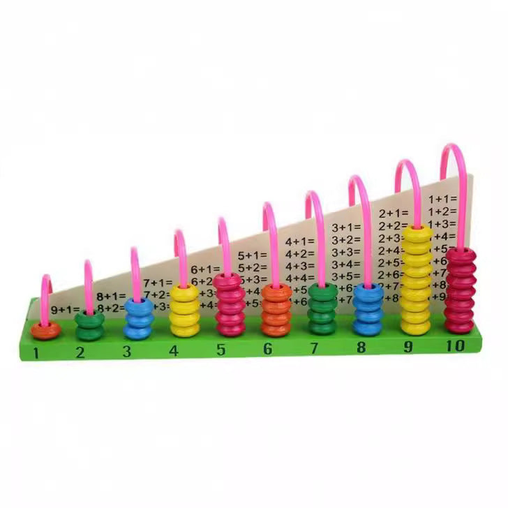 Wooden Toys Calculation Frame Mathematics Learning Early Education Puzzle
