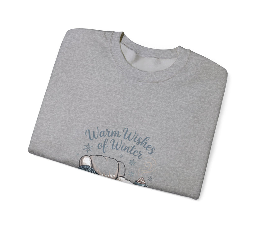 Cozy Winter Sweatshirt with 'Warm Wishes of Winter' Design