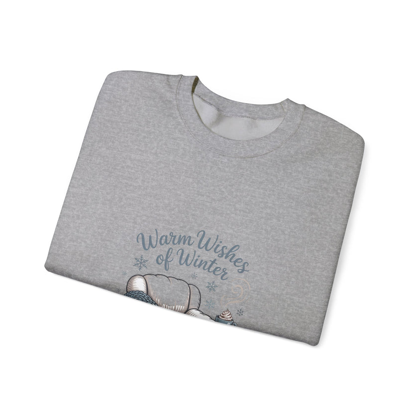 Cozy Winter Sweatshirt with 'Warm Wishes of Winter' Design