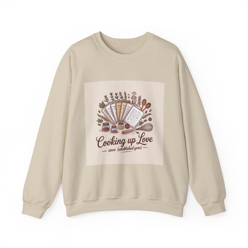 Cooking Up Love Sweatshirt | Cozy Unisex Crewneck for Food Lovers