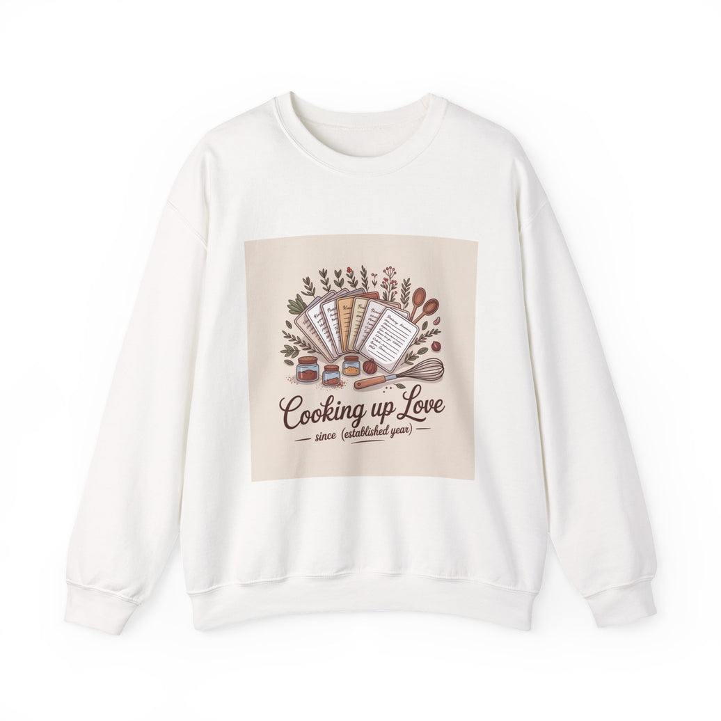 Cooking Up Love Sweatshirt | Cozy Unisex Crewneck for Food Lovers