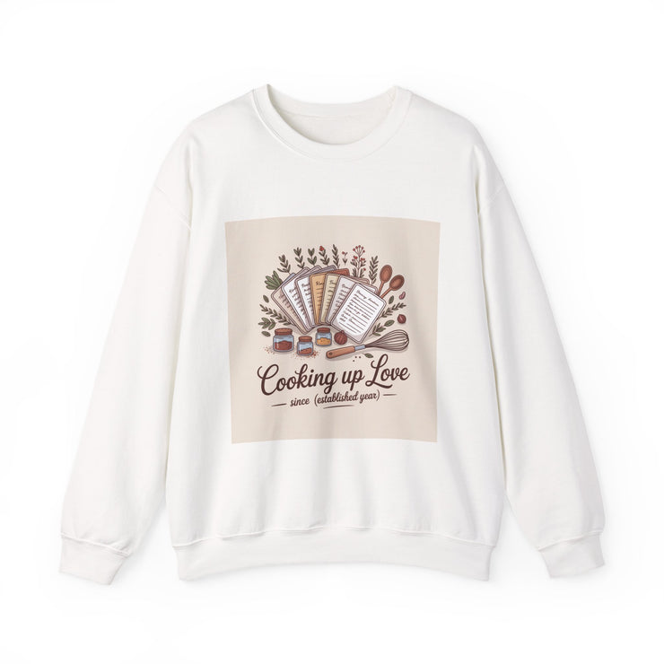 Cooking Up Love Sweatshirt | Cozy Unisex Crewneck for Food Lovers