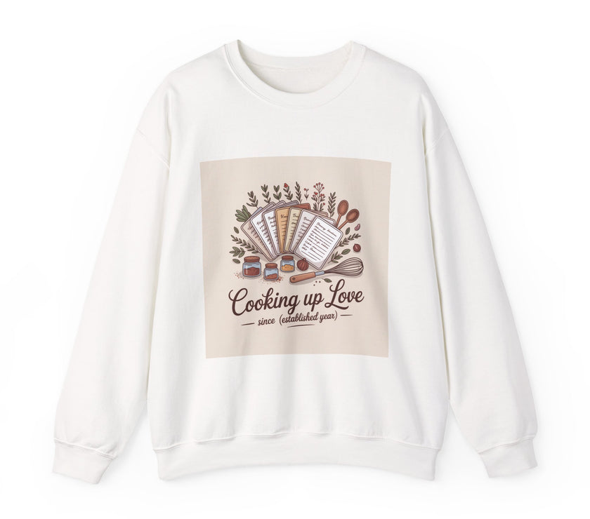 Cooking Up Love Sweatshirt | Cozy Unisex Crewneck for Food Lovers