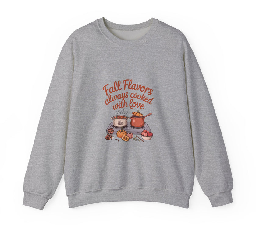 Fall Flavors Crewneck Sweatshirt - Always Cooked with Love
