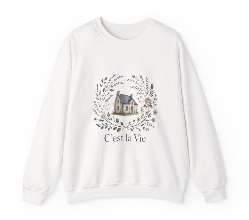 C'est La Vie Crewneck Sweatshirt - Cozy Unisex Fashion for Everyday Wear