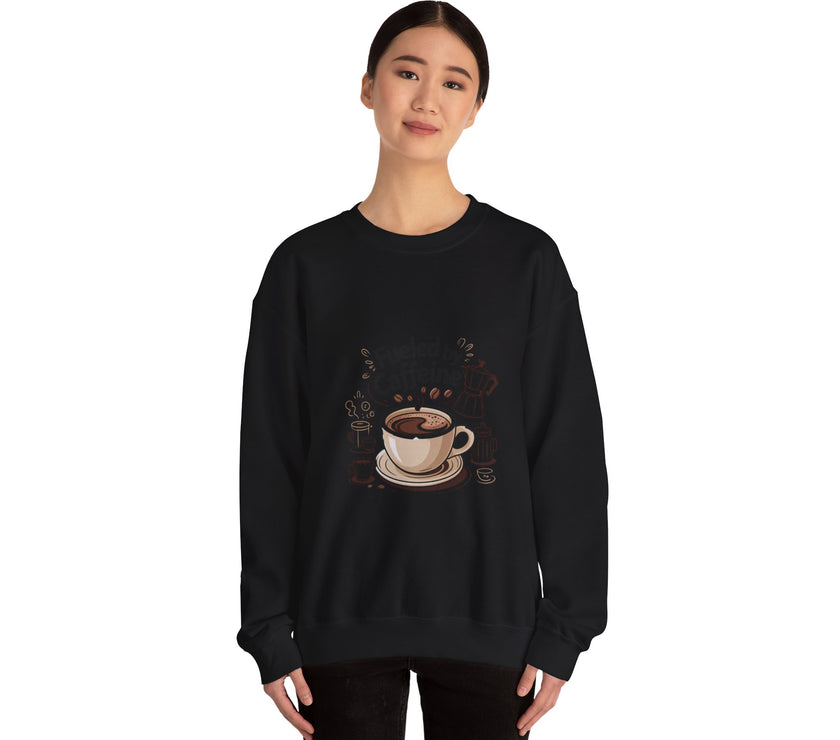 Coffee Lover's Crewneck Sweatshirt - Fueled by Caffeine