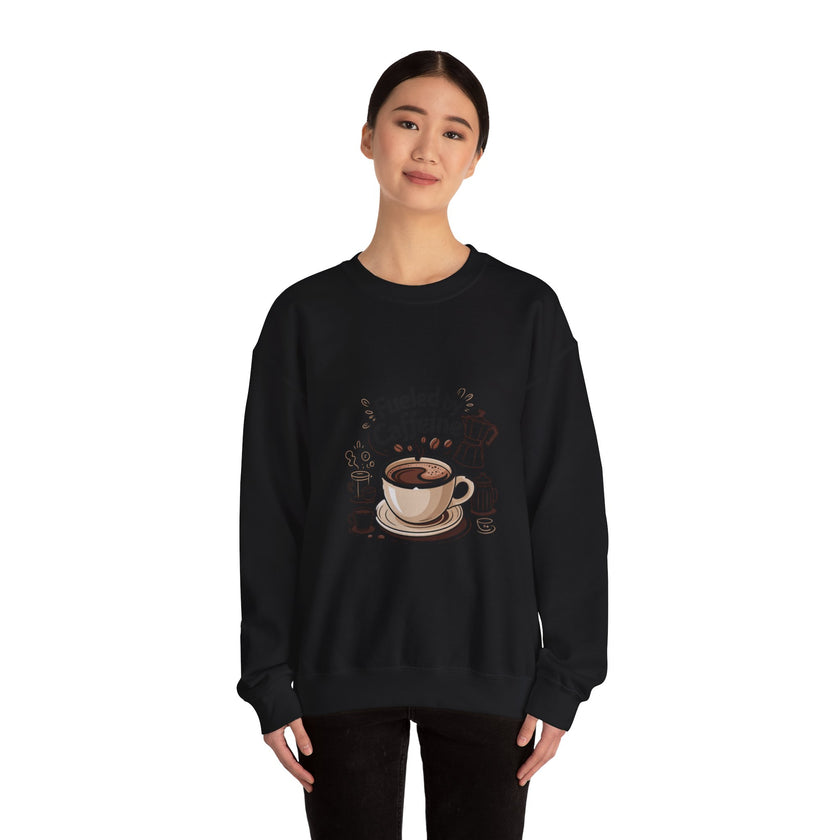 Coffee Lover's Crewneck Sweatshirt - Fueled by Caffeine