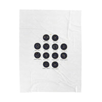 Zodiac Constellation Circle Plush Blanket | Astrological Galaxy Symbols, Metallic Accents