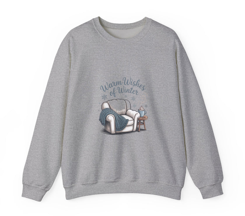Cozy Winter Sweatshirt with 'Warm Wishes of Winter' Design