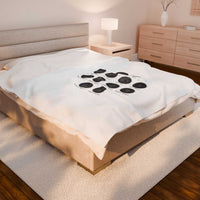 Zodiac Constellation Circle Plush Blanket | Astrological Galaxy Symbols, Metallic Accents