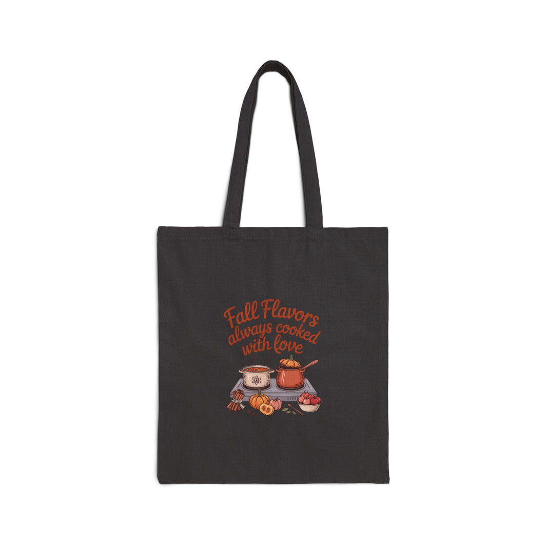 Fall Flavors Cotton Canvas Tote Bag - Perfect for Kitchen Lovers