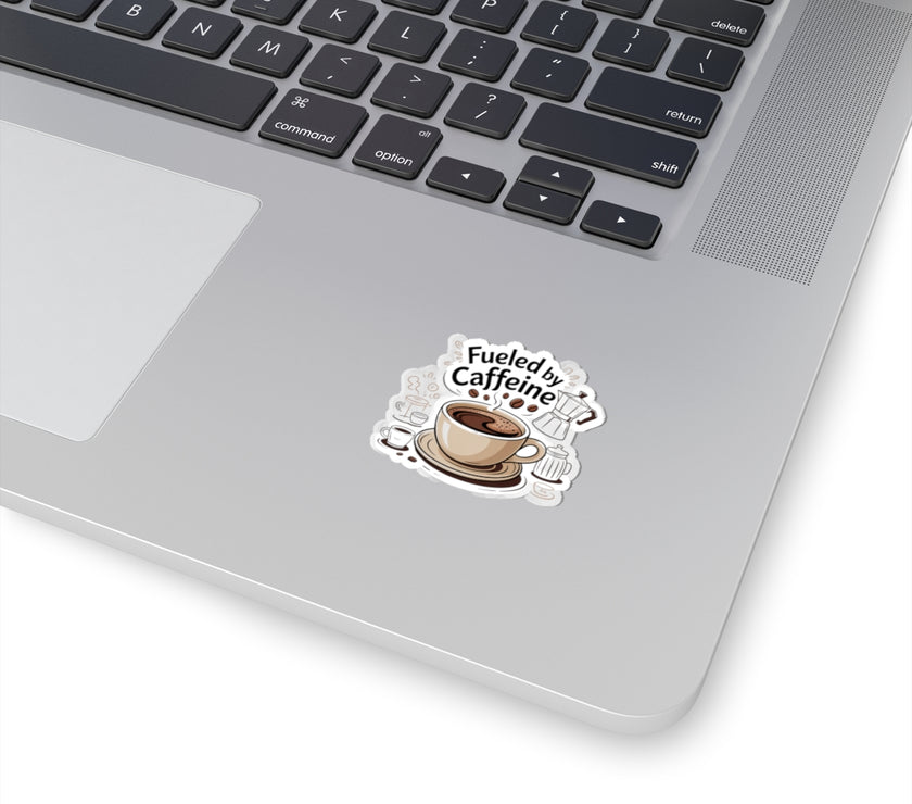 Coffee Lover Kiss-Cut Stickers - Fueled by Caffeine Design