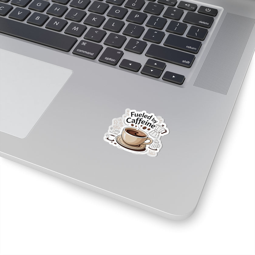 Coffee Lover Kiss-Cut Stickers - Fueled by Caffeine Design