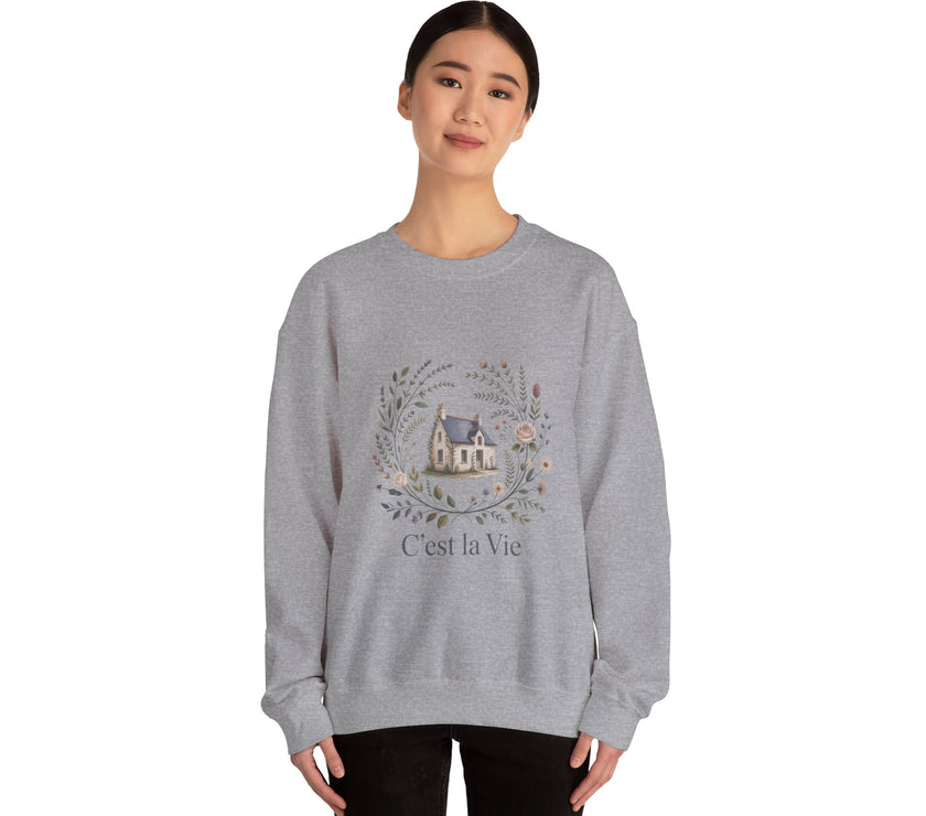 C'est La Vie Crewneck Sweatshirt - Cozy Unisex Fashion for Everyday Wear