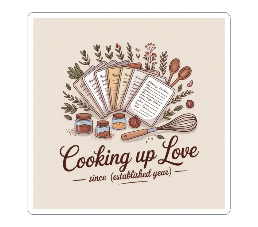 Cooking Up Love Stickers - Perfect for Foodies and Home Chefs