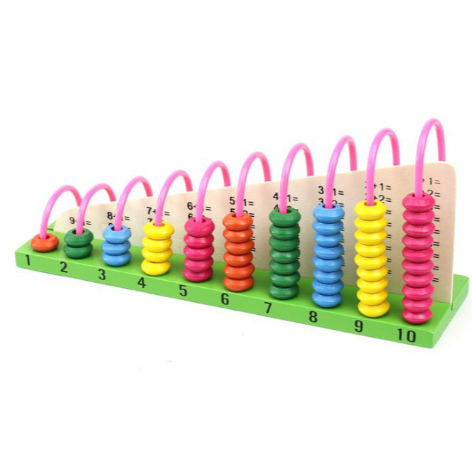 Wooden Toys Calculation Frame Mathematics Learning Early Education Puzzle