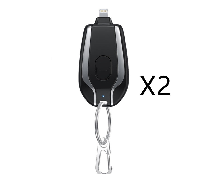 1500mAh Mini Power Emergency Pod Keychain Charger With Type-C Ultra-Compact Mini Battery Pack Fast Charging Backup Power Bank