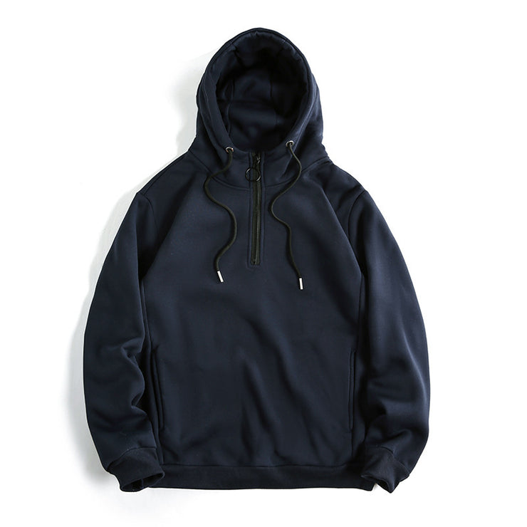 Men's Loose Casual Solid Color Hoodie