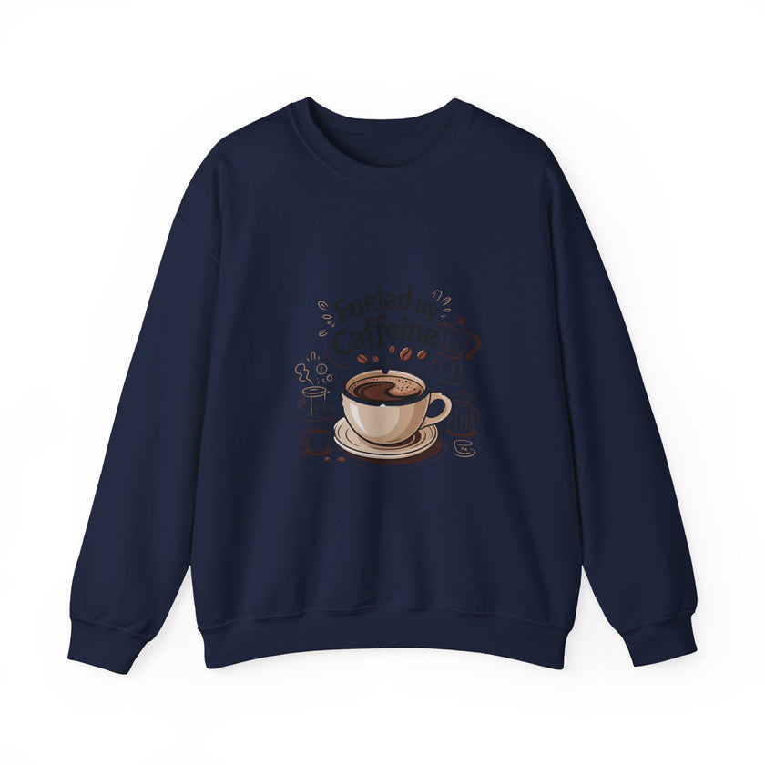 Coffee Lover's Crewneck Sweatshirt - Fueled by Caffeine