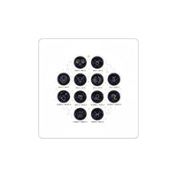 Zodiac Constellation Circle Kiss-Cut Stickers | Astrological, Metallic Accent