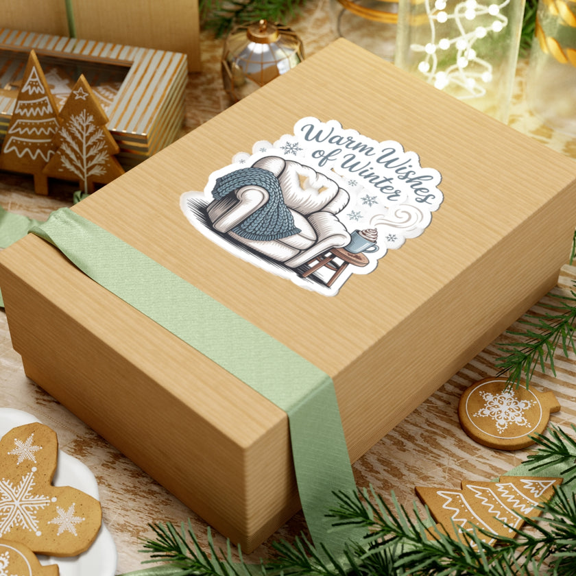 Winter Warmth Kiss-Cut Stickers - Cozy Home Decor for Holiday Spirit