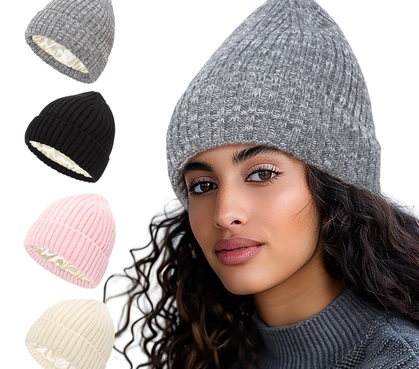 New Satin Warm Wool Hat Men And Women