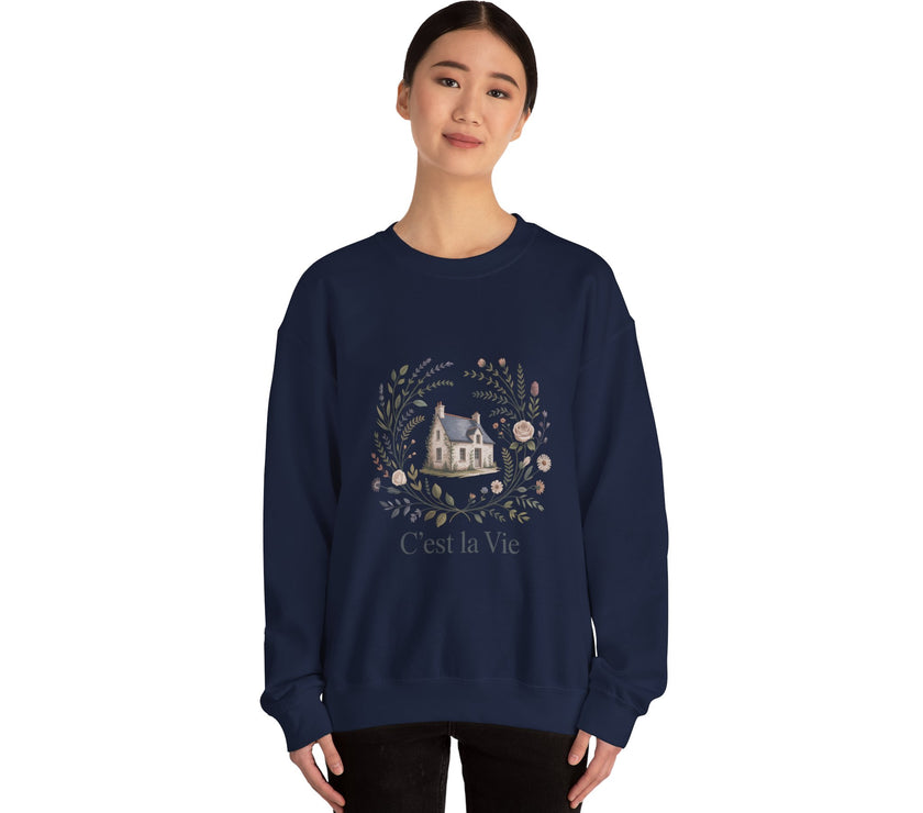 C'est La Vie Crewneck Sweatshirt - Cozy Unisex Fashion for Everyday Wear