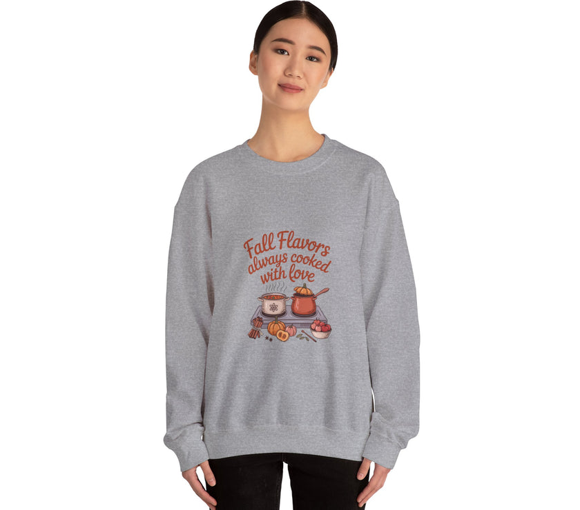 Fall Flavors Crewneck Sweatshirt - Always Cooked with Love