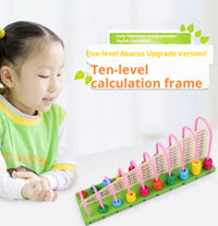 Wooden Toys Calculation Frame Mathematics Learning Early Education Puzzle
