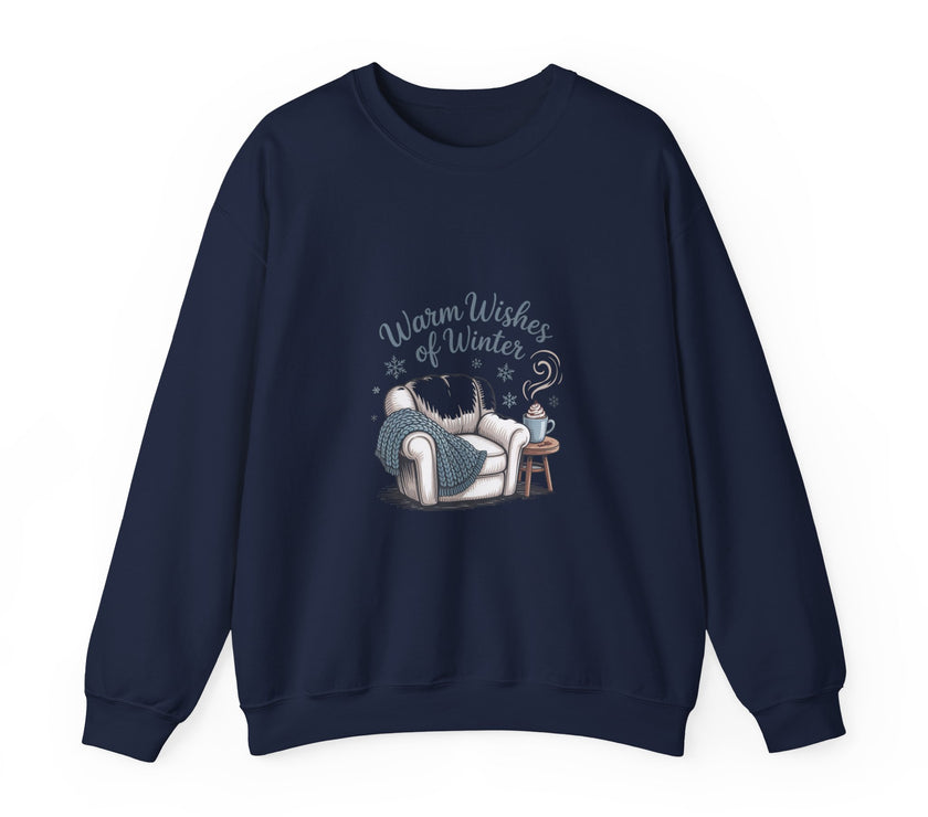 Cozy Winter Sweatshirt with 'Warm Wishes of Winter' Design
