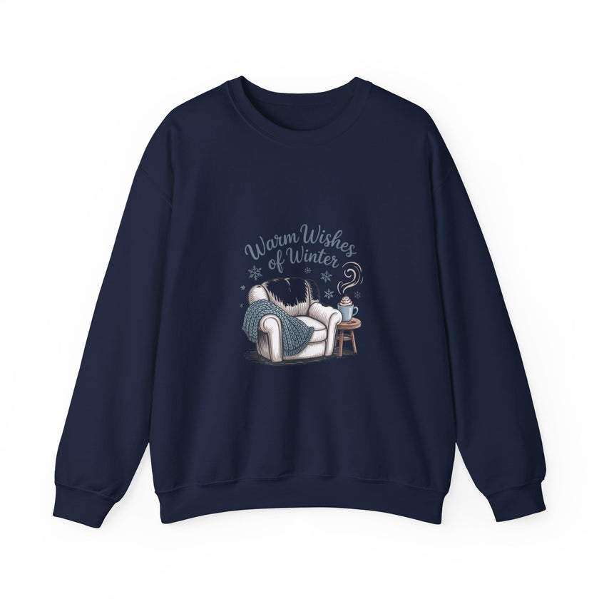 Cozy Winter Sweatshirt with 'Warm Wishes of Winter' Design